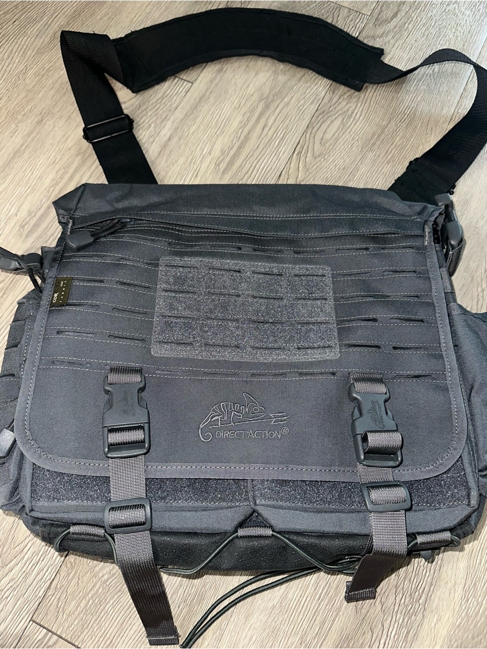 Direct Action Grey Tactical Messenger Bag MOLLE COMPATIBLE Military Shoulder Bag